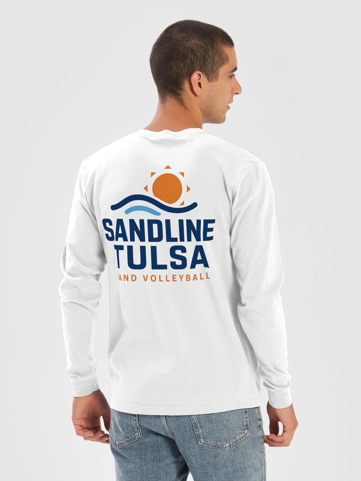 Front Pocket Logo and Full Back Graphic Long Sleeve (Dark Logo) product image (6)