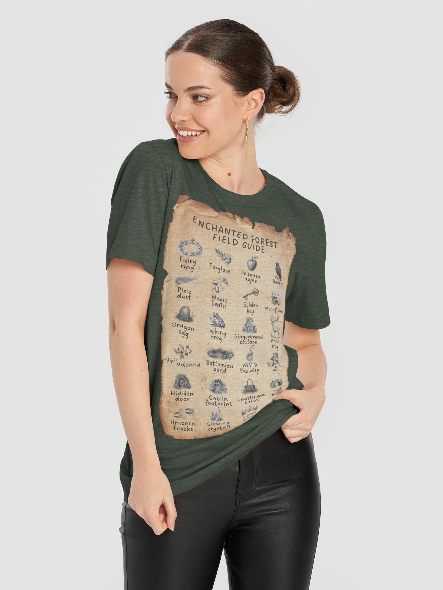 Enchanted Forest Field Guide Tee, Whimsical Fairytale Graphic product image (12)