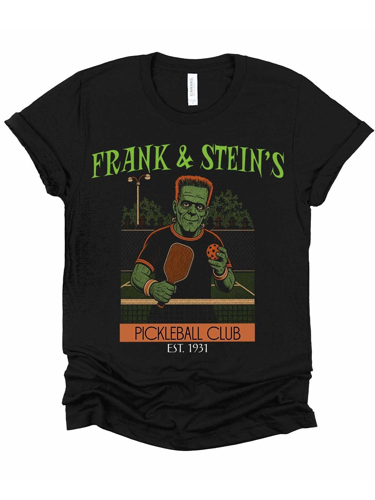 Frank and Stein Pickleball Tee Halloween Gift for Men and Women product image (1)