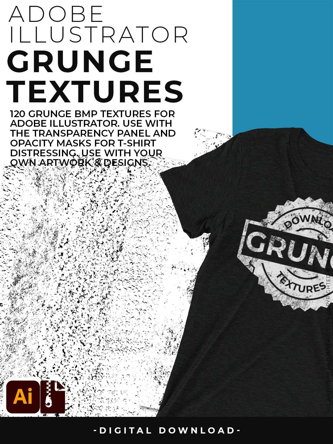 Complete T-shirt Textures Bundle for Adobe Illustrator product image (6)