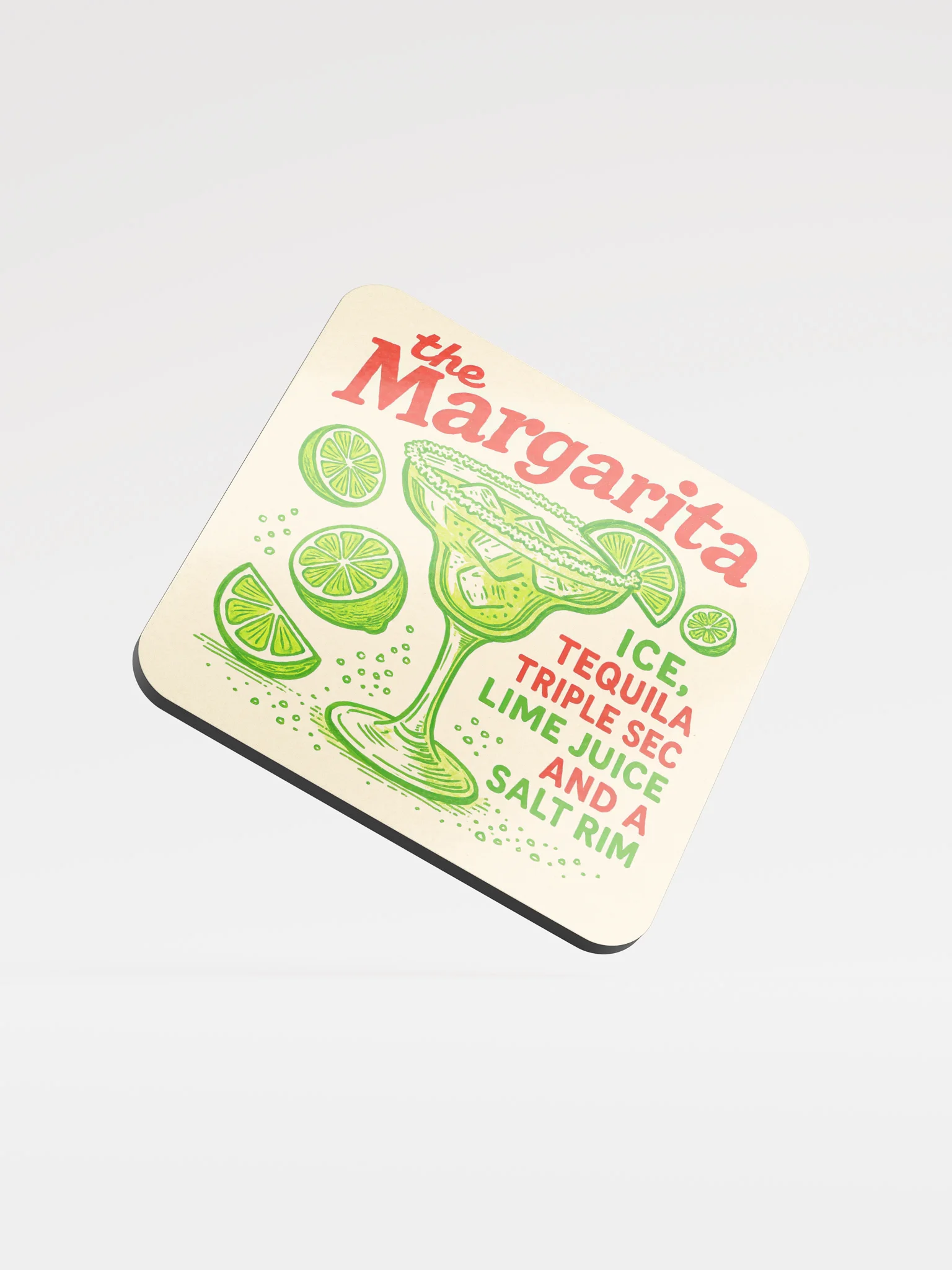 Margarita Cocktail Coaster – Vibrant Retro Barware product image (2)