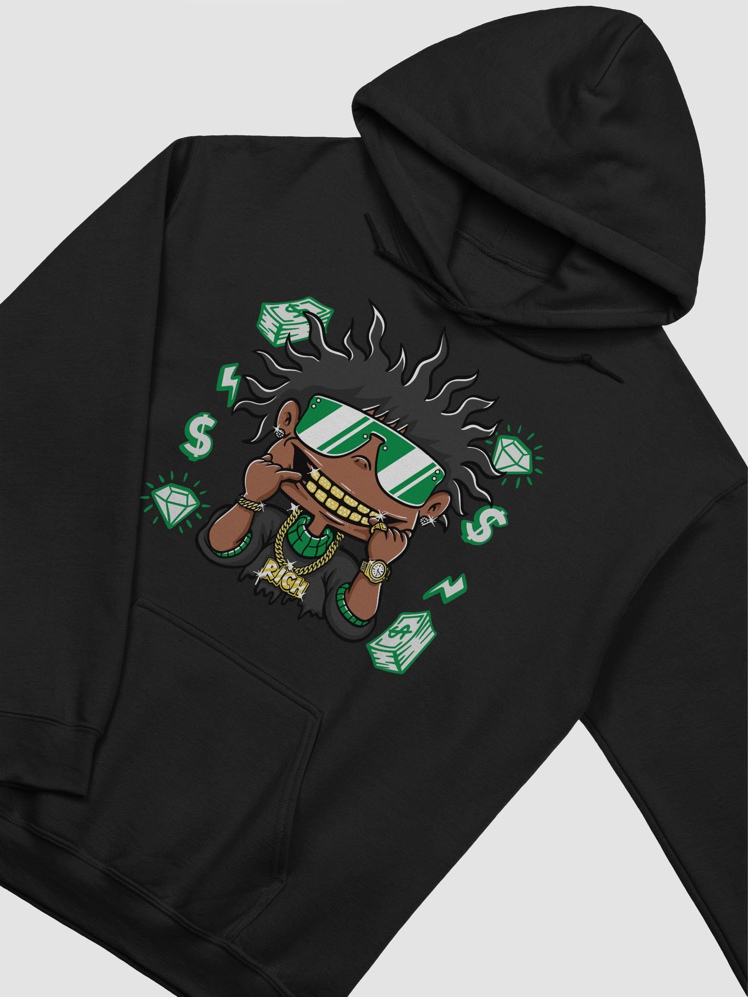 Bling Street Vibes Hoodie - Unisex Hoodie – Minimalist Printed Hoodie for Everyday Wear product image (3)