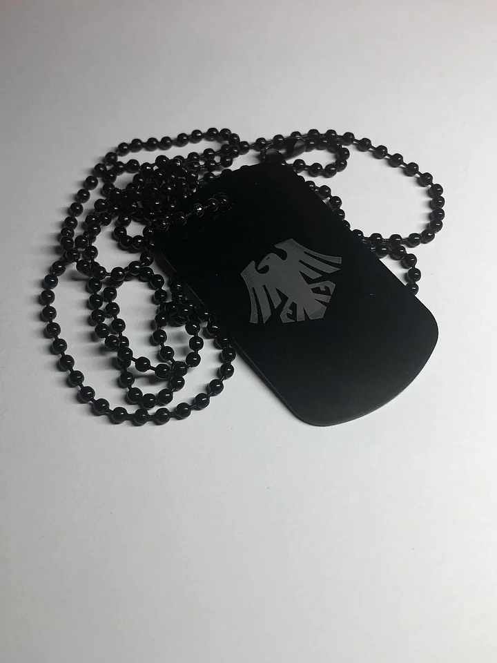RAVEN - Engraved Dog Tag Pendant Necklace product image (2)
