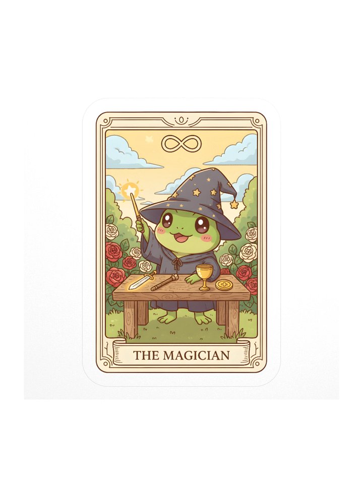 The Magician - Tarotoads! - Kiss-Cut Eco-friendly Vinyl Sticker Sheet product image (1)