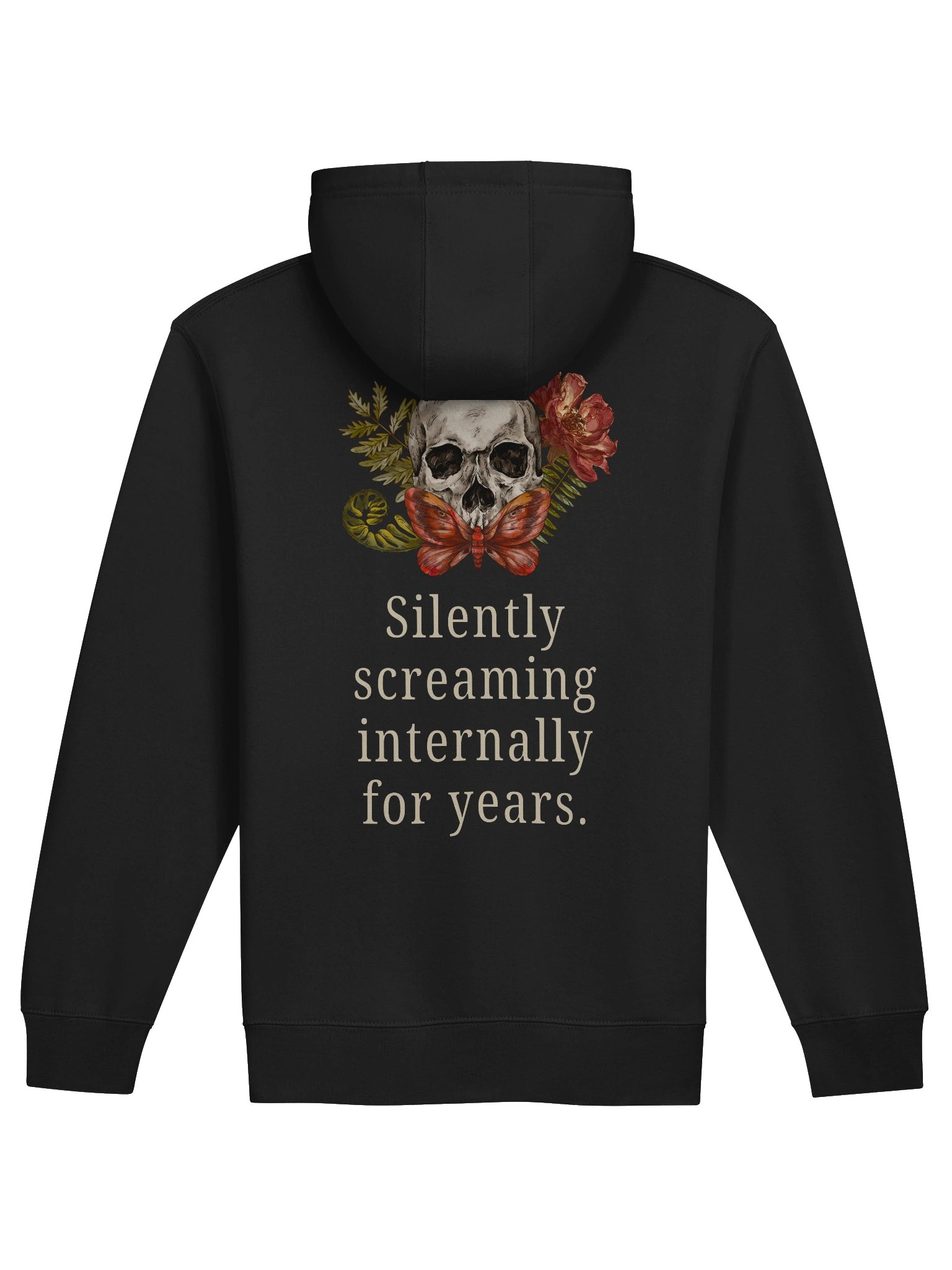 Silently Screaming Internally Hoodie | Gothic Chronic Illness Zip Hoodie product image (1)