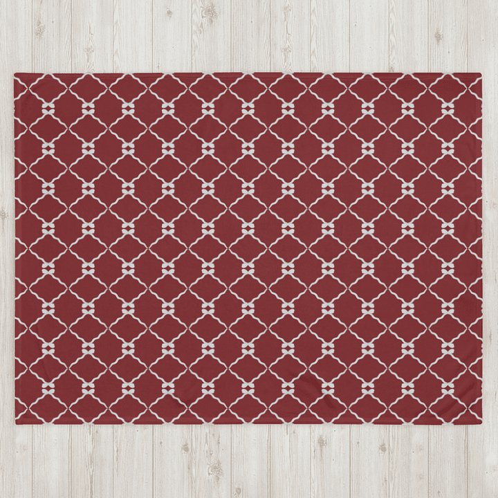 Bows and Ribbon in Red and White Throw Blanket product image (3)