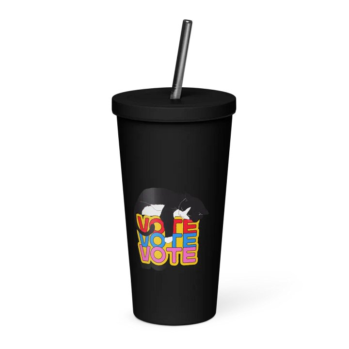 Slumbering Cat Vote Insulated Tumbler product image (1)