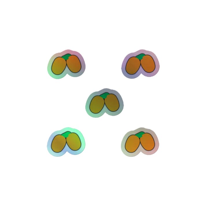 Mini Holographic Dangle Mangoes Stickers (5-set) product image (2)