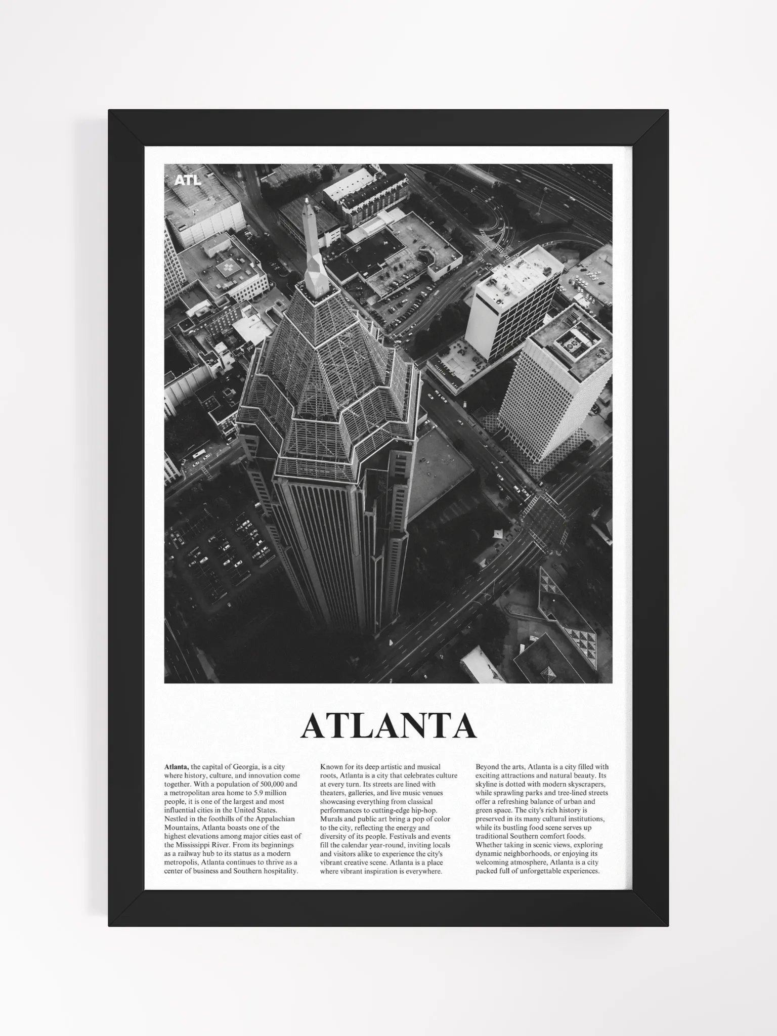 Atlanta 04 Newspaper Poster | Framed product image (5)