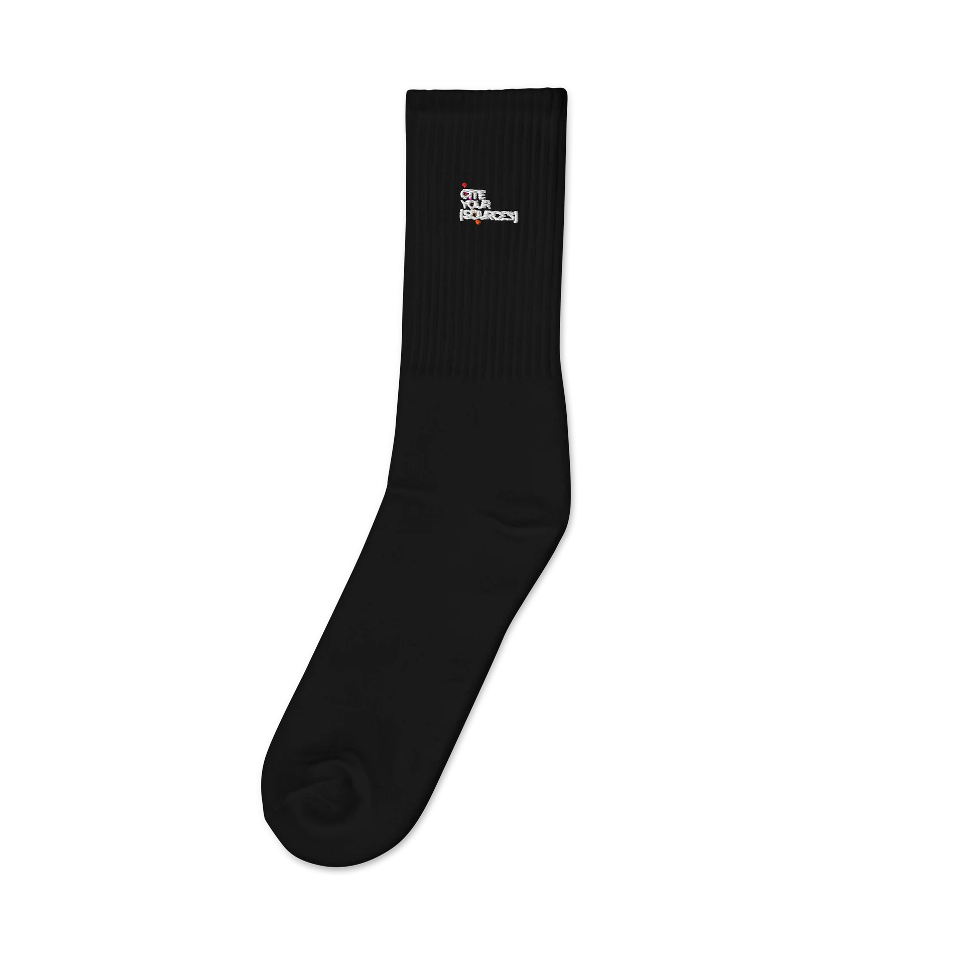 The Cite Your Sources Embroidered Sock product image (1)