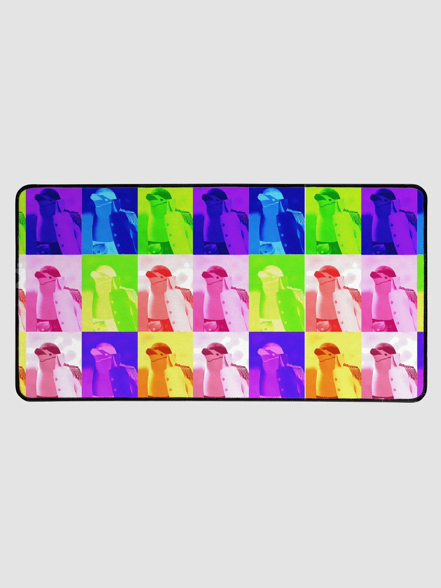 Rainbow Tiled Admiral Penguin Desk Mat product image (1)