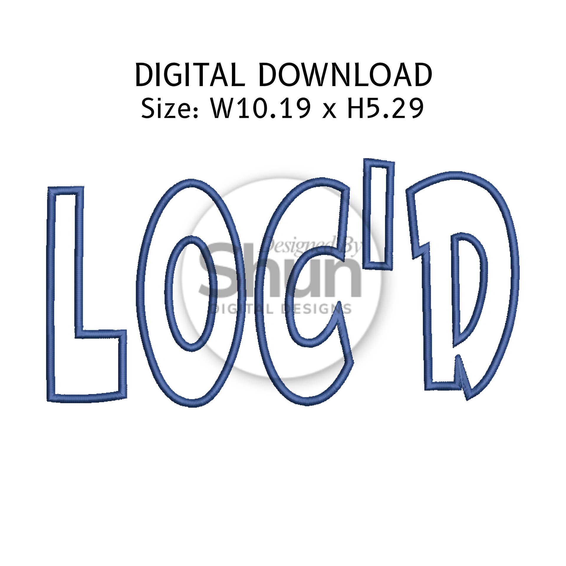 Loc'd Applique Embroidery Design product image (1)