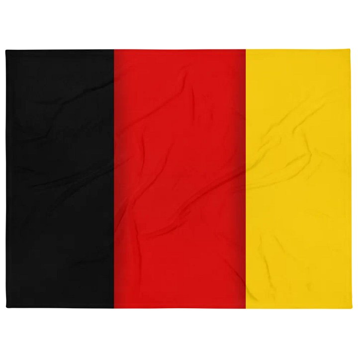 Black Red Yellow Flag Colored Throw Blanket product image (1)