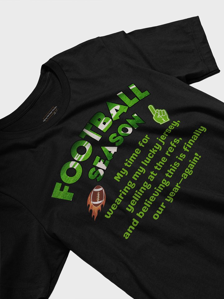 Football Season – Lucky Jersey Energy Funny T-Shirt (Black) product image (2)