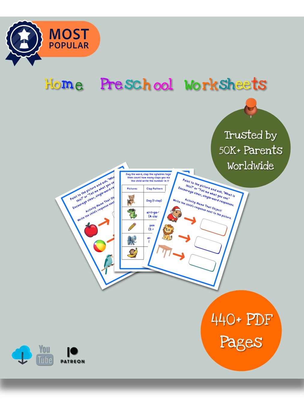 Speech & Language Activity Bundle: Printable Worksheets for Toddlers and Speech-Delayed Kids product image (1)