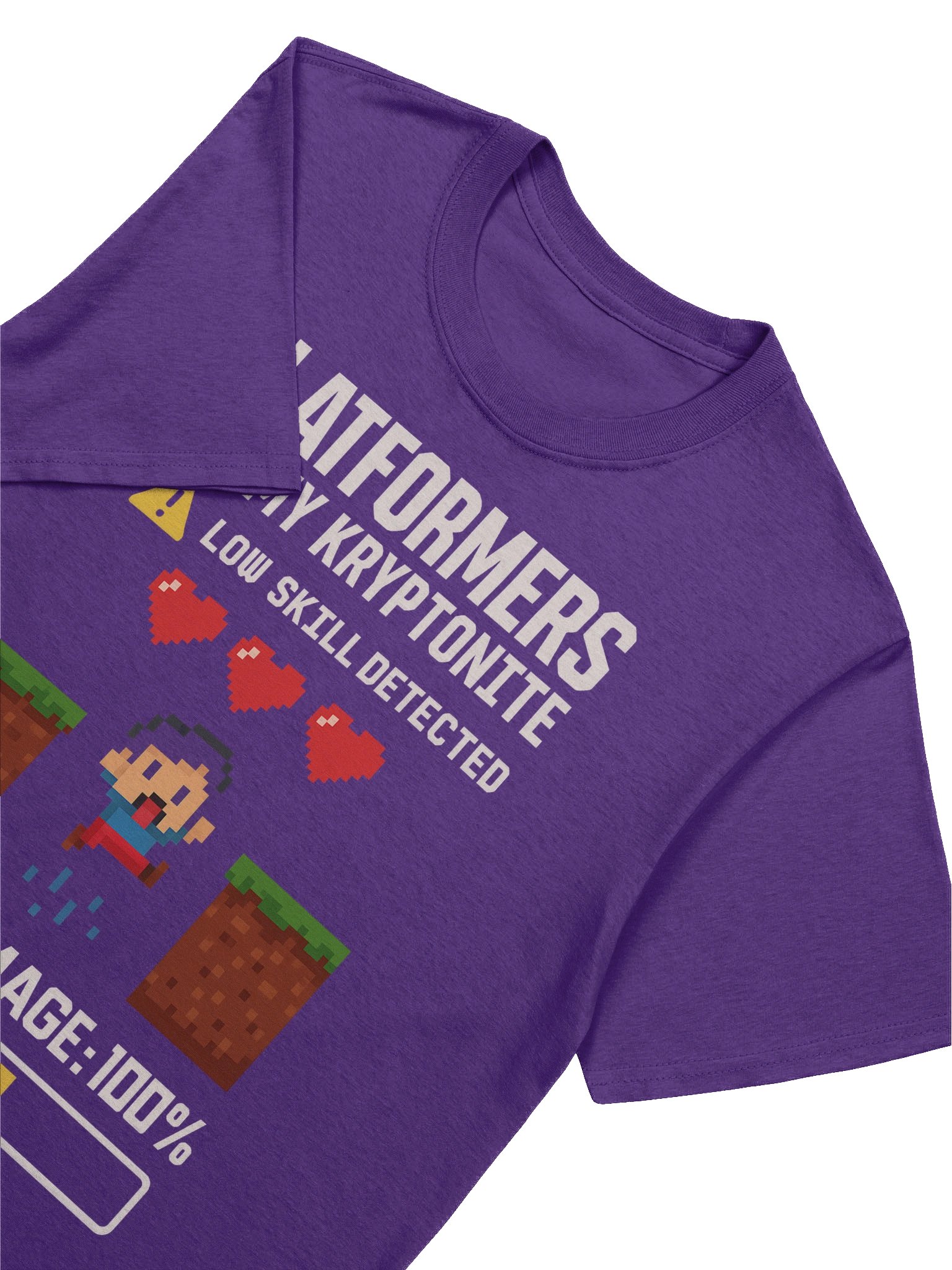 Platformers Are My Kryptonite – Funny Retro Gamer T-Shirt product image (7)