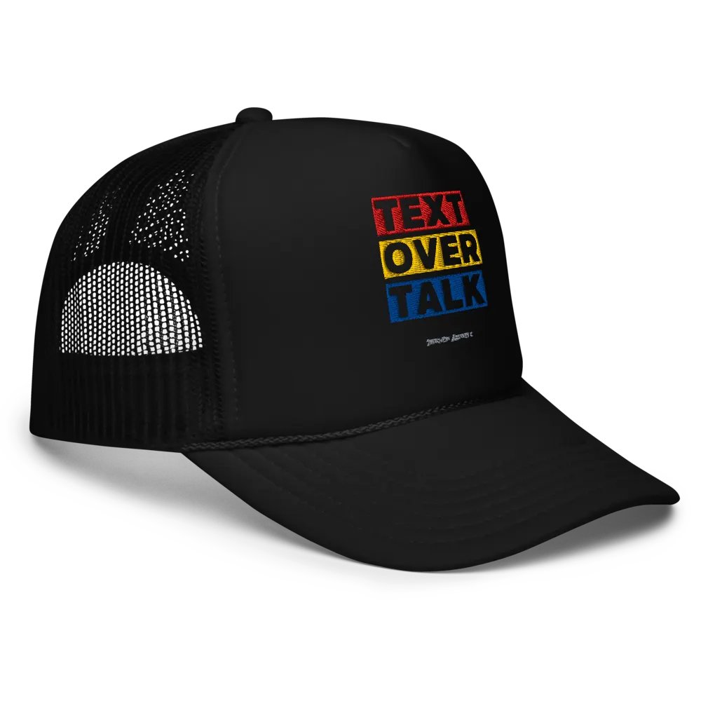 Text Over Talk Trucker Hat product image (2)