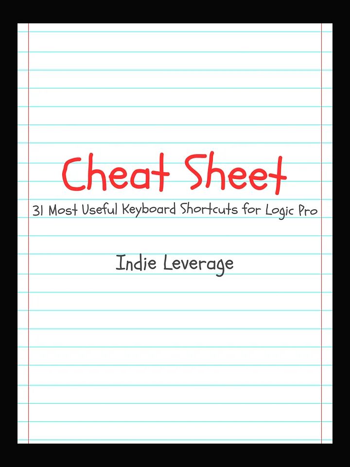 Keyboard Shortcuts for Logic Pro (Cheat Sheet) product image (1)
