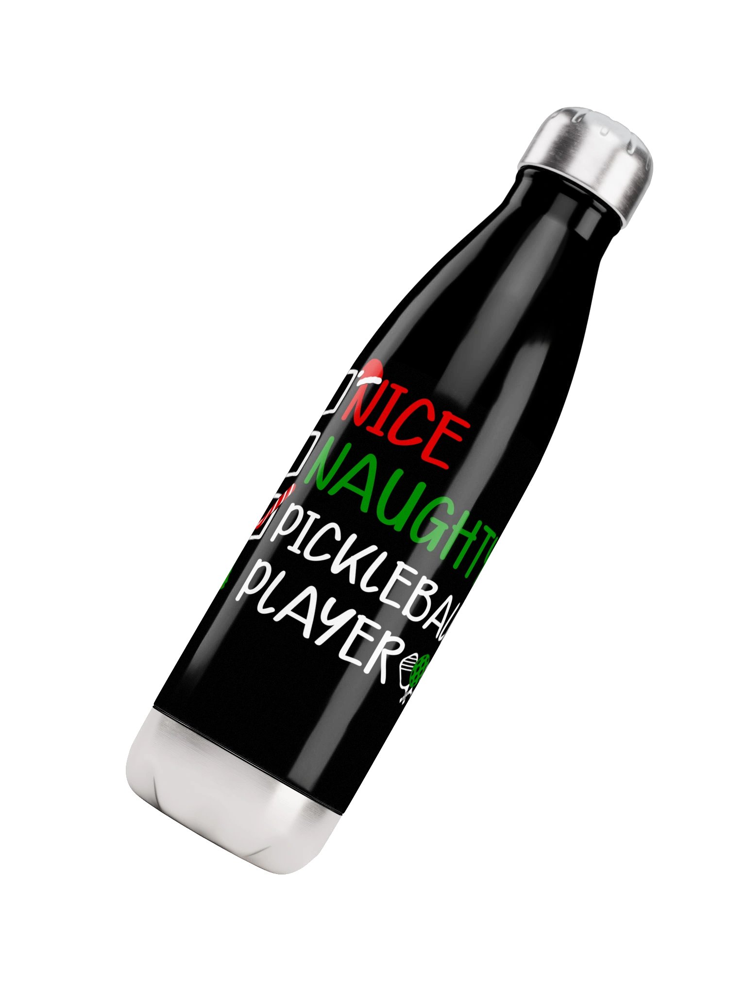 Nice Naughty Pickleball Player Water Bottle – Christmas Pickleball Water Bottle product image (4)