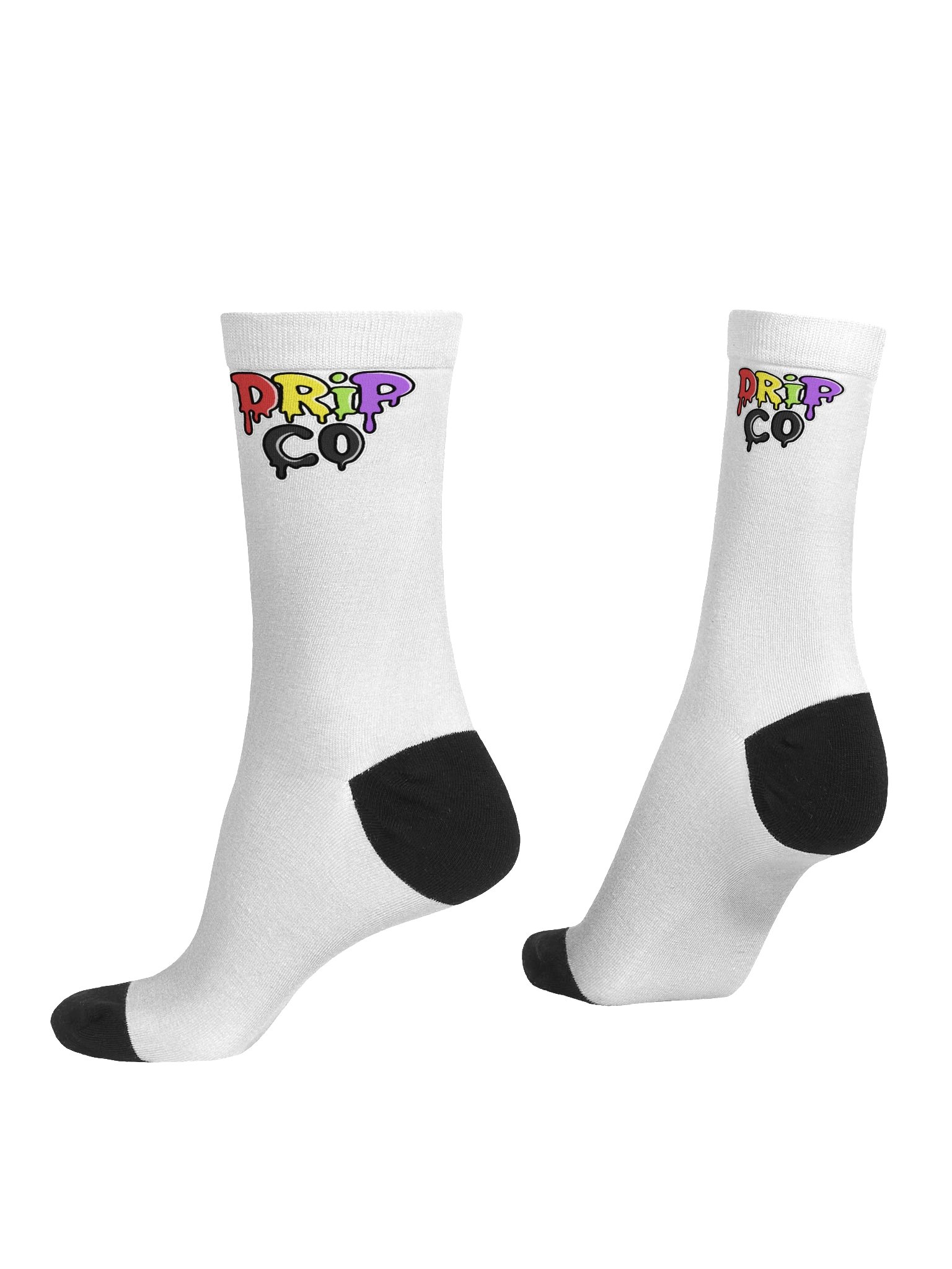 Colorful Drip Logo Crew Socks product image (4)