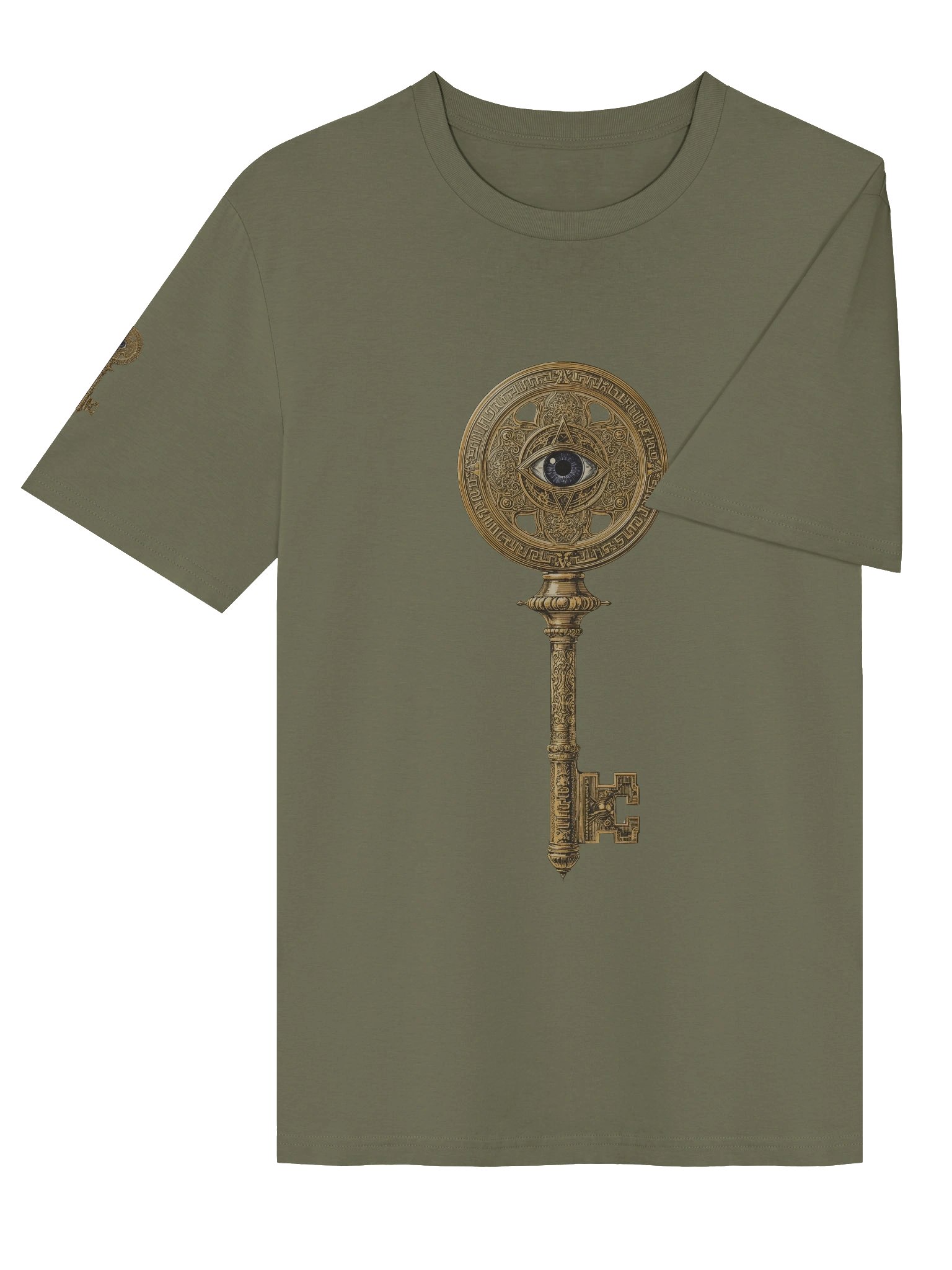 The Gatekeeper’s Key – Khaki Sigil Edition (Front + Right Shoulder Print) product image (4)