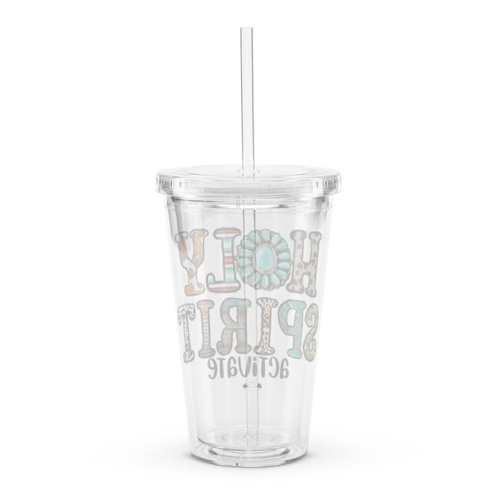 Holy Spirit Activate - Double Wall Clear Plastic Tumbler product image (2)