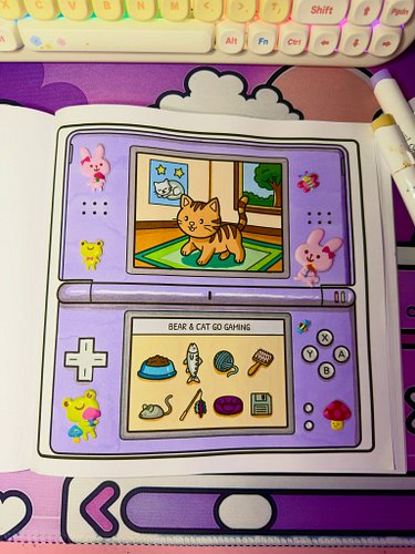 I colored my childhood DS 😊 #coloring #colouring #coloringbook #nostalgia #cozy