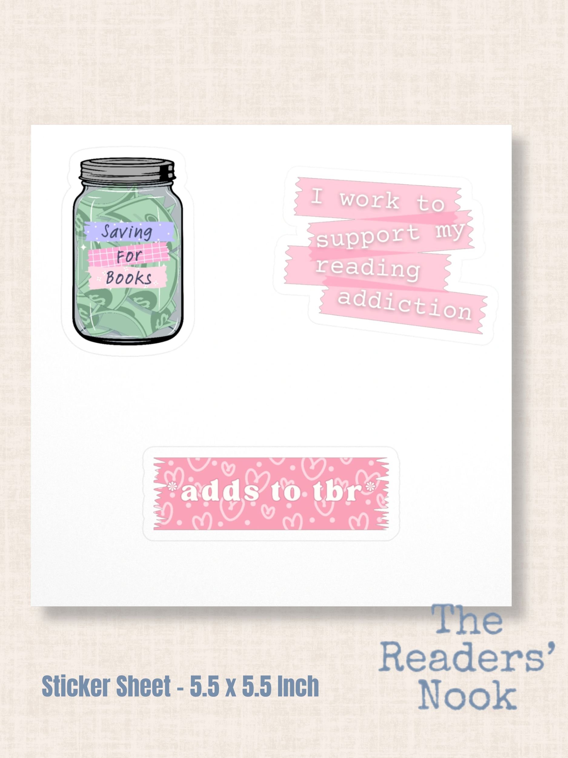 Book Lover Stickers - Pink product image (1)