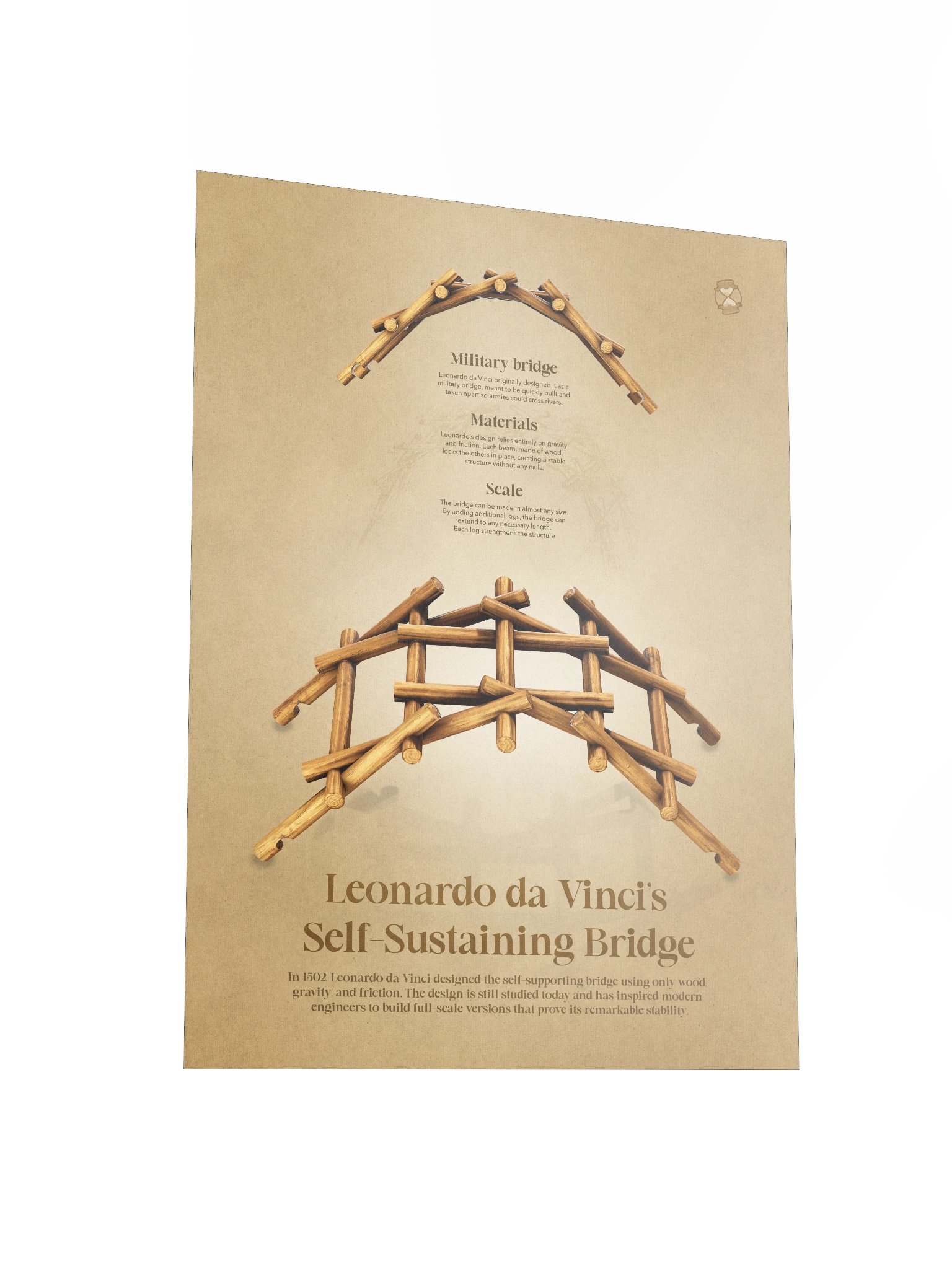 Leonardo da Vinci's Bridge (Unframed poster) product image (5)