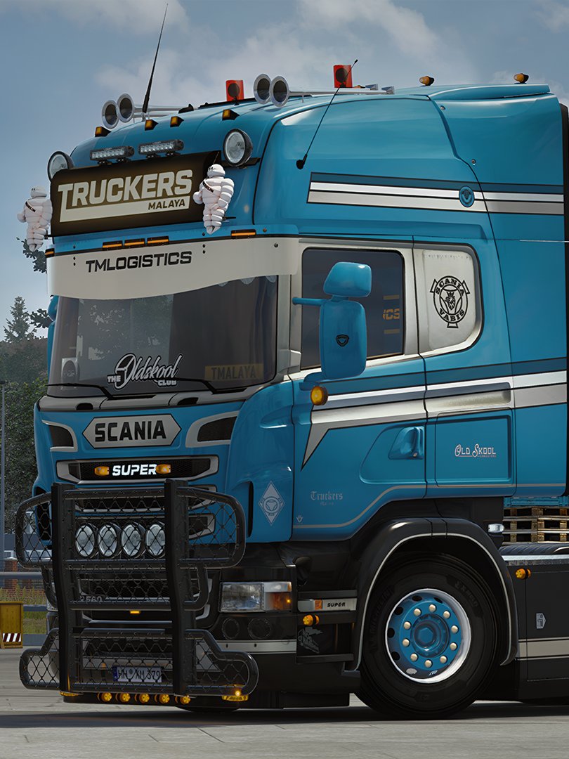ETS2 - Truckers Malaya Scania R4 R5 R6 (RJL) Old Skool Changeable Multicolor Skin (Gloss & matte color) for RJL only product image (2)
