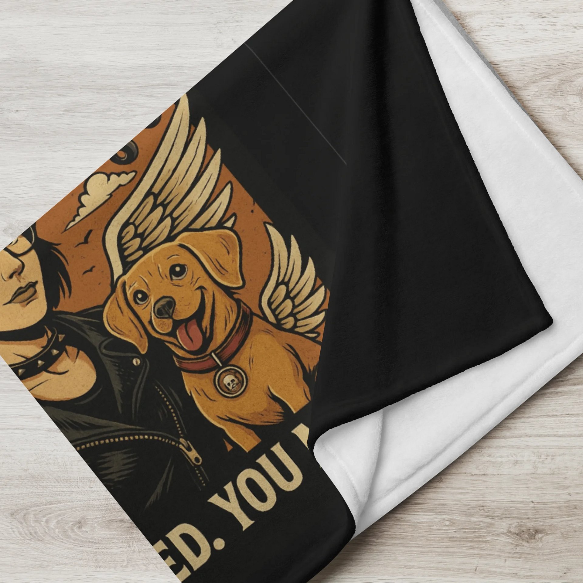 Mel’s Angels “I Lived. You Mad?” Throw Blanket product image (3)
