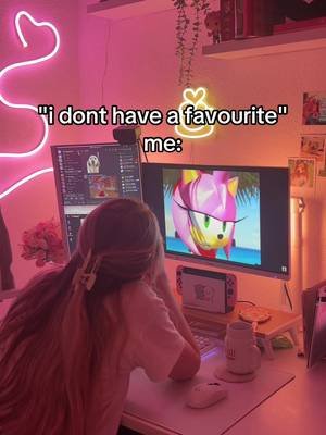 i love her so much okay #amyrose #sonicthehedgehog #girlgamer #gaming #desksetup 