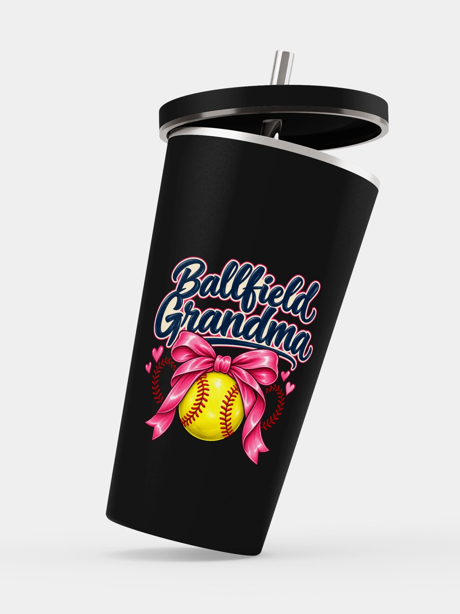 Ballfield Grandma Tumbler | Insulated Cup with Straw product image (4)