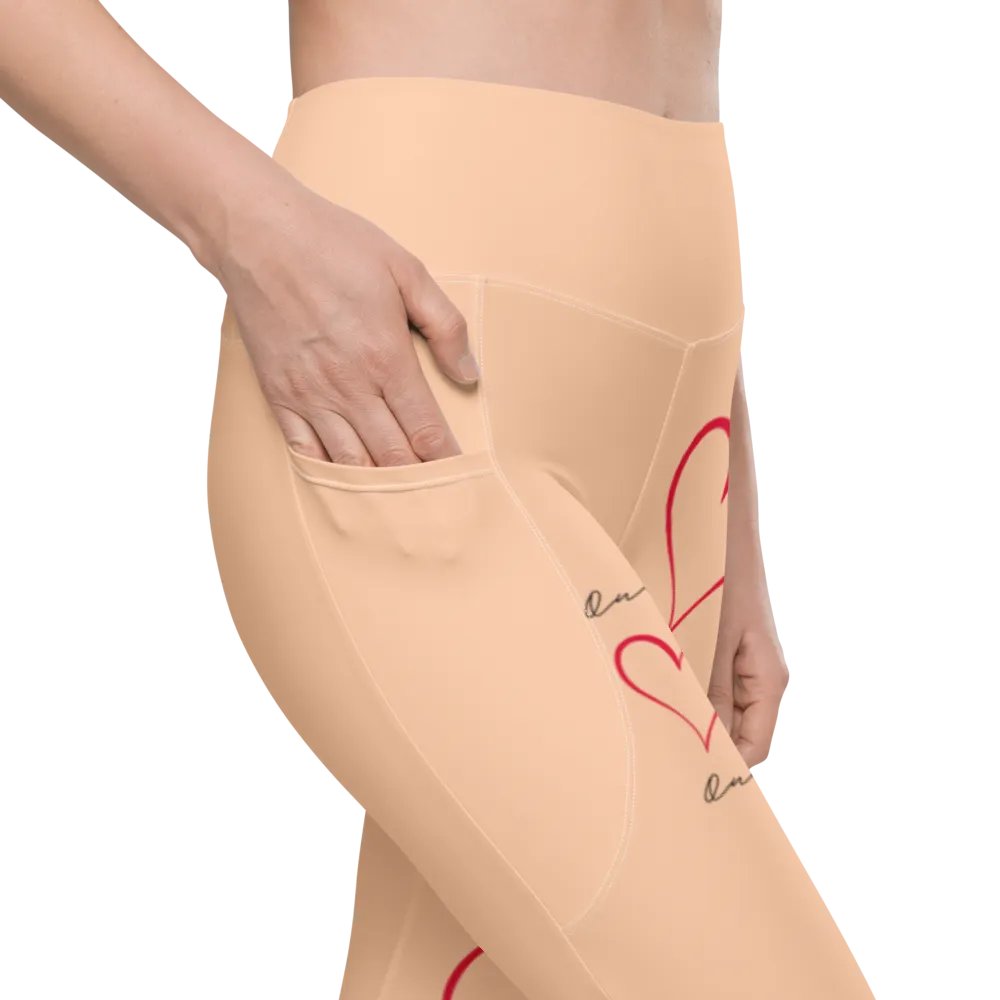"Qu@lity He@rt" Leggings (Peach) product image (7)