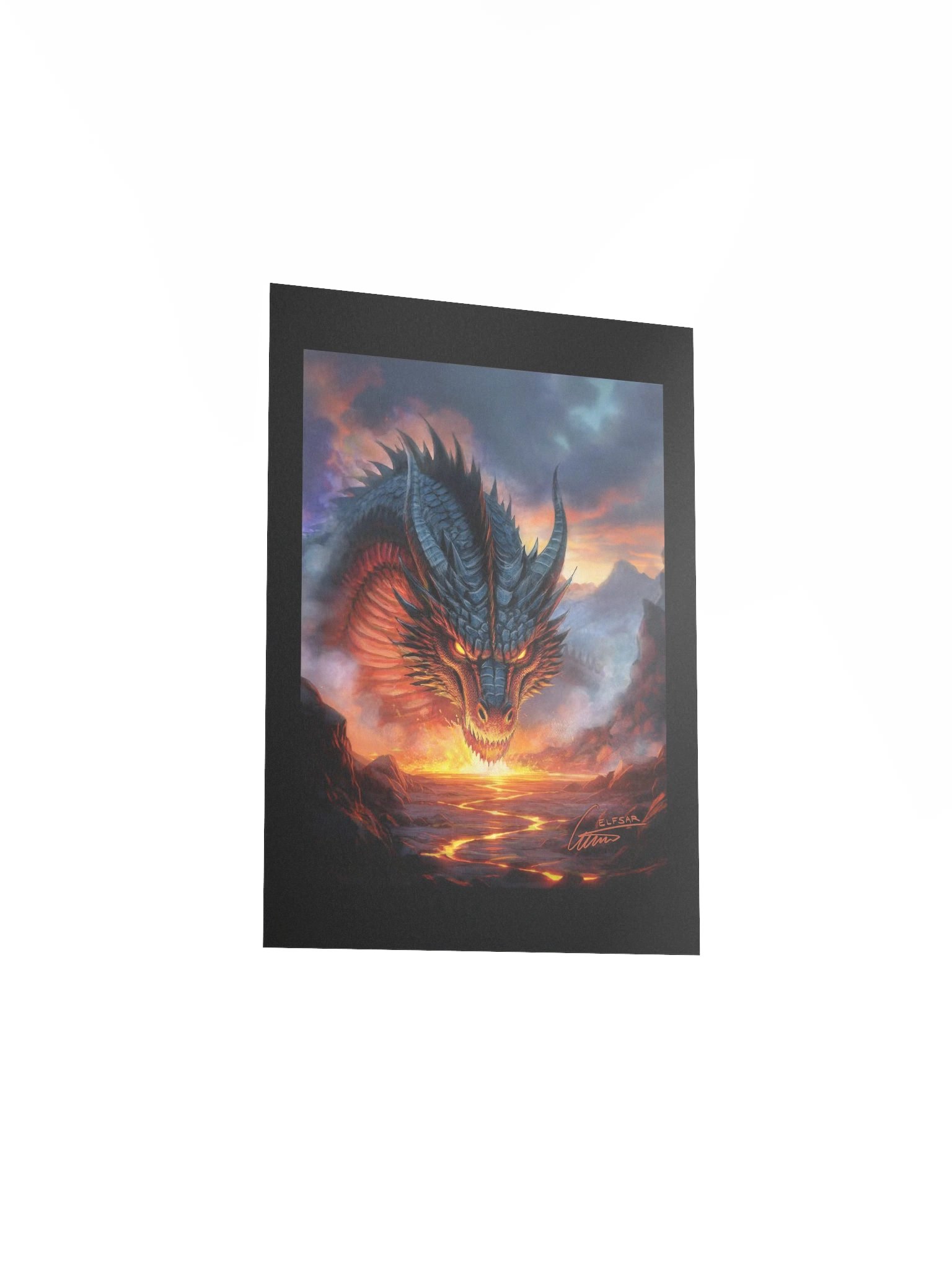Obsidian Lava Dragon Matte Print product image (3)