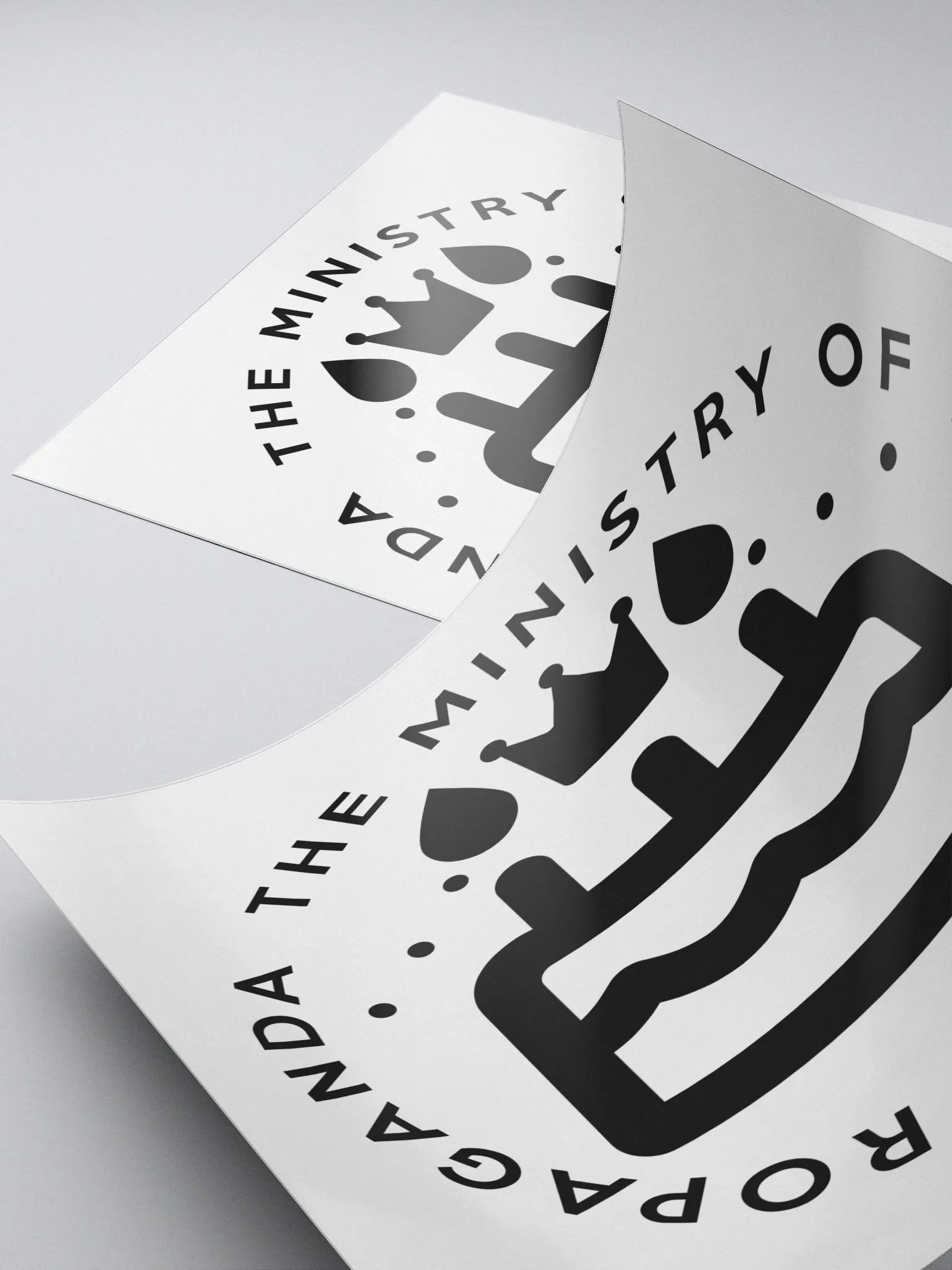 Ministry of Birthday Propaganda Sticker (Monochrome) product image (4)