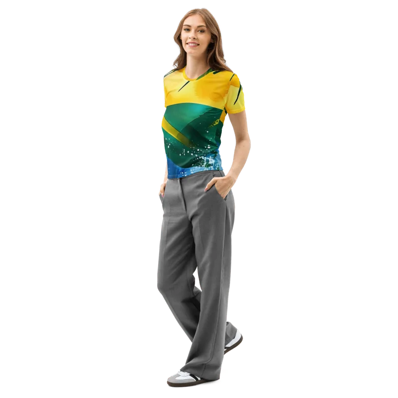 St. Vincent and the Grenadines - SVG Vintage Sport Diplomat Print | Women’s Cotton Crew Neck T-Shirt product image (5)