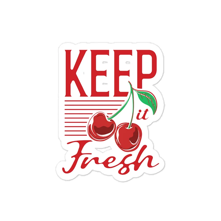 Fresh Cherries Vinyl Sticker product image (1)