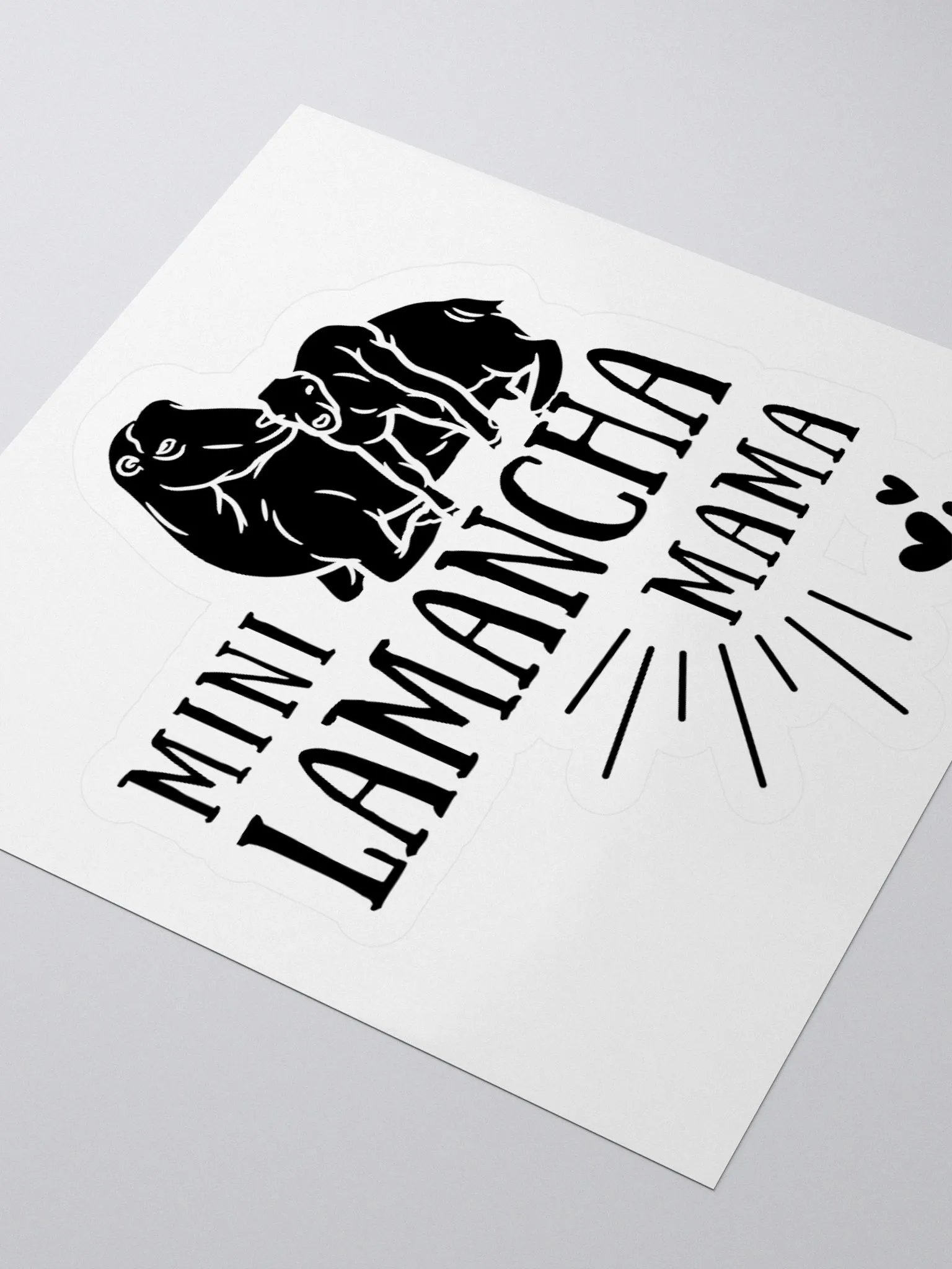 Mini Lamancha Mama KISS Cut Stickers product image (8)