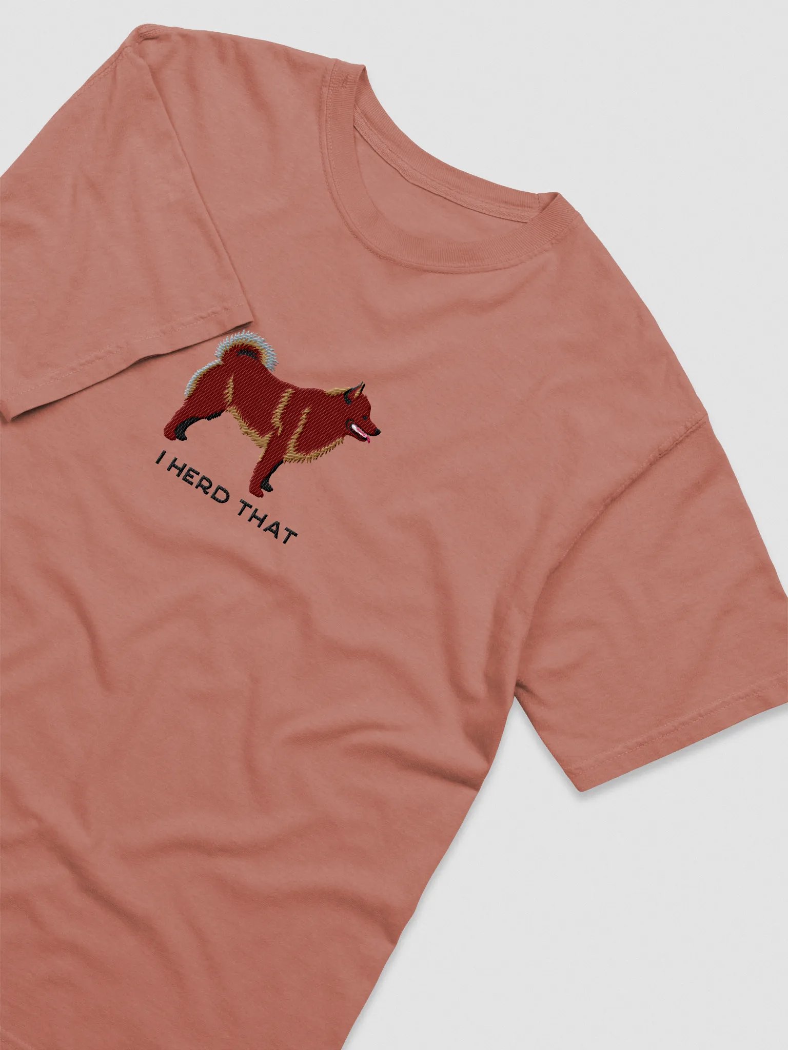 I Herd That T-Shirt(Embroidered) of a Schipperke(Chocolate) product image (6)