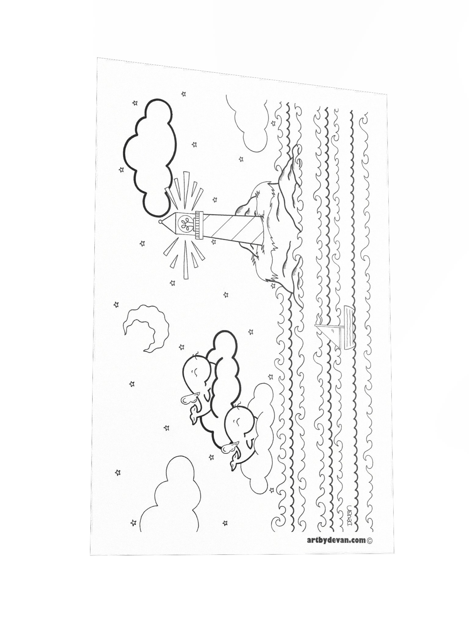 Color Your Own Art: Whale Watch product image (2)