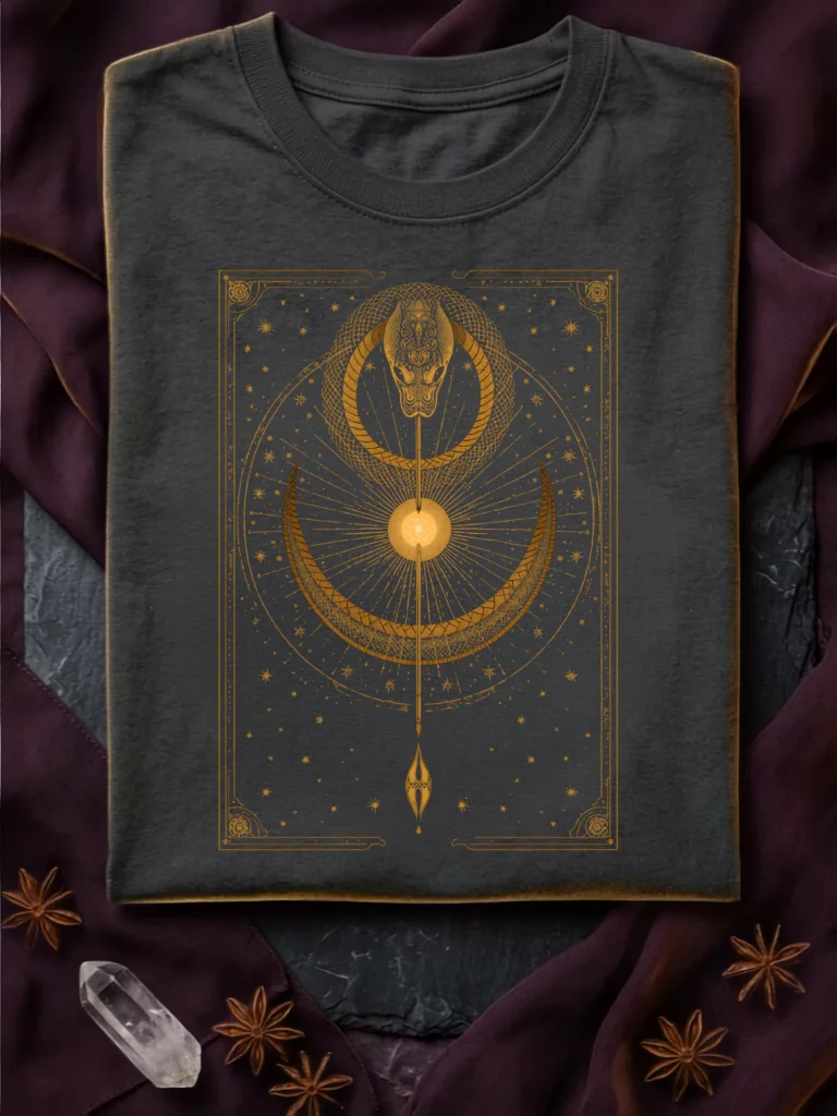 Golden Occult Sun Tarot Tee product image (1)