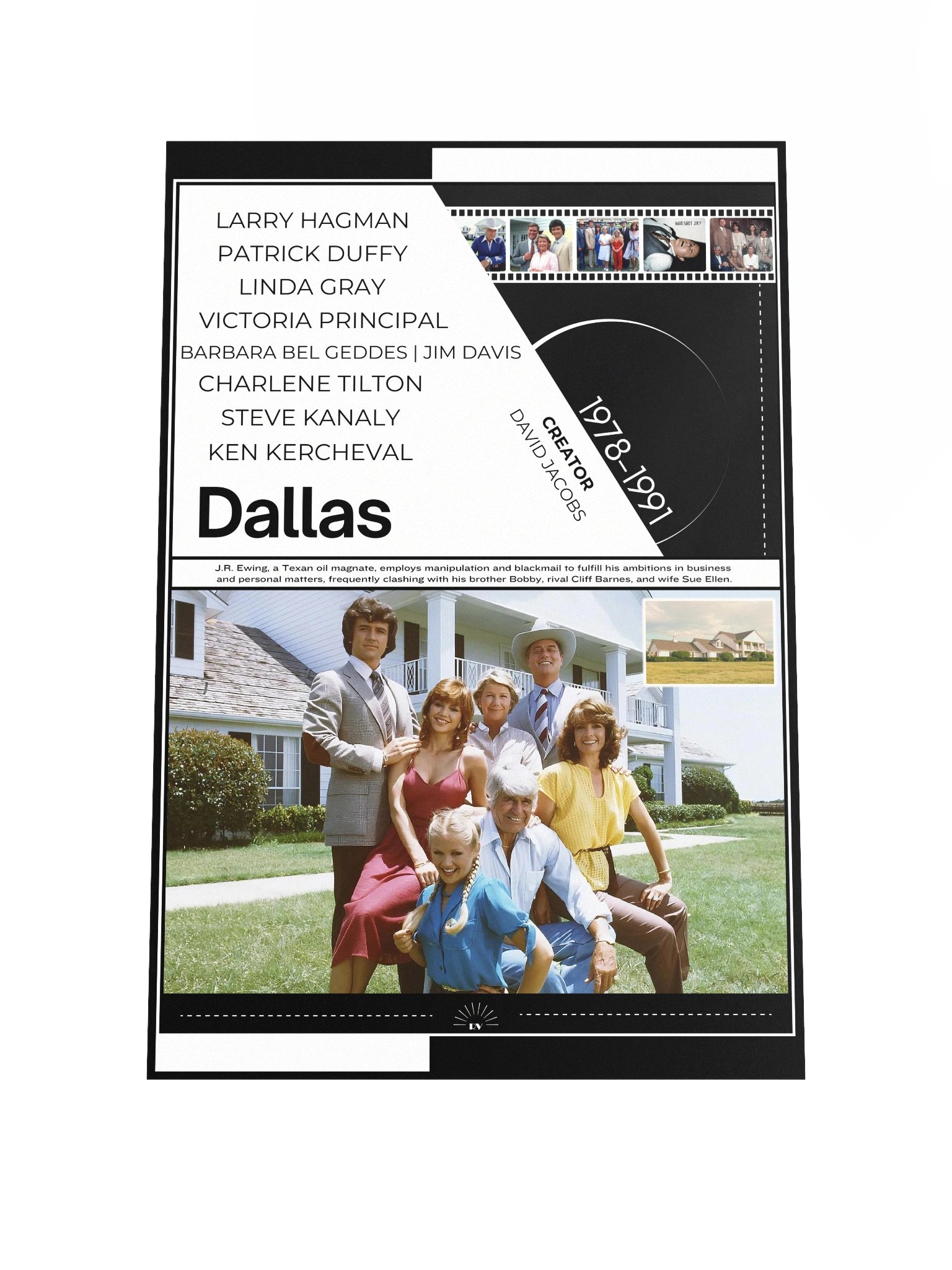 Dallas with Larry Hagman and Patrick Duffy 1978–1991 | Poster | 12x18 Wall Art product image (1)