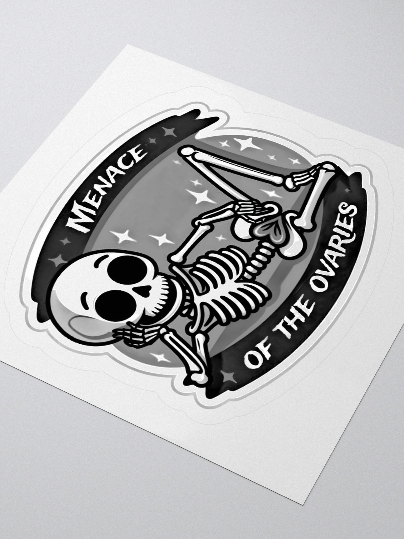 Zticker Menace Skeleton B&W. product image (9)