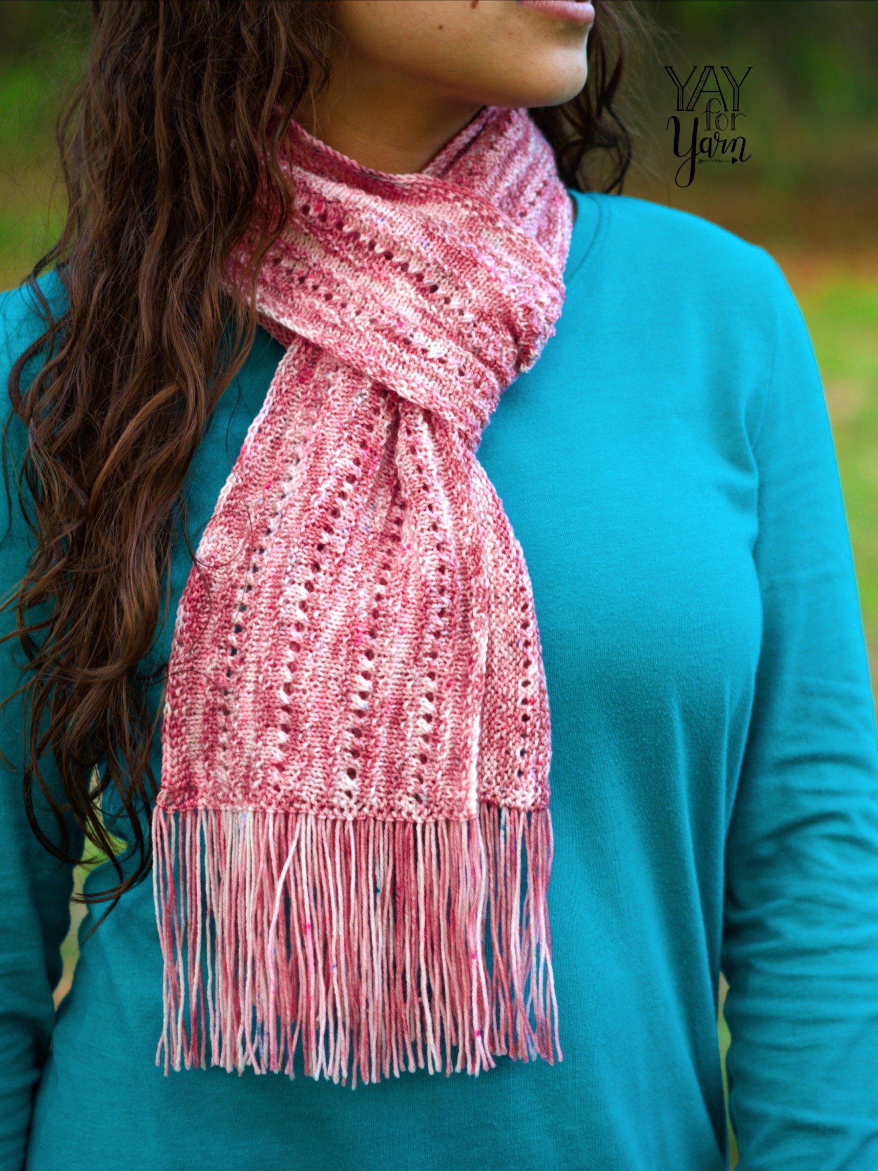 Wild Rose Scarf - PDF Knitting Pattern & Video Tutorial product image (1)