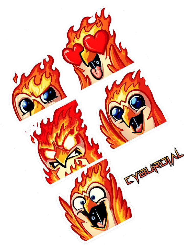 Expressive Flame Kiss Cut Sticker Sheet product image (1)