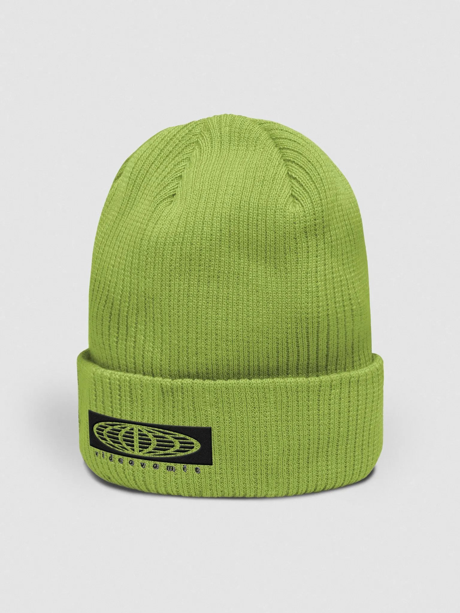 Globe embroidered beanie product image (2)
