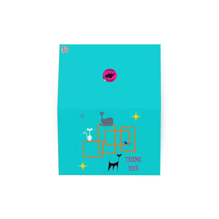 Whimsical Feline Thank You Card product image (2)