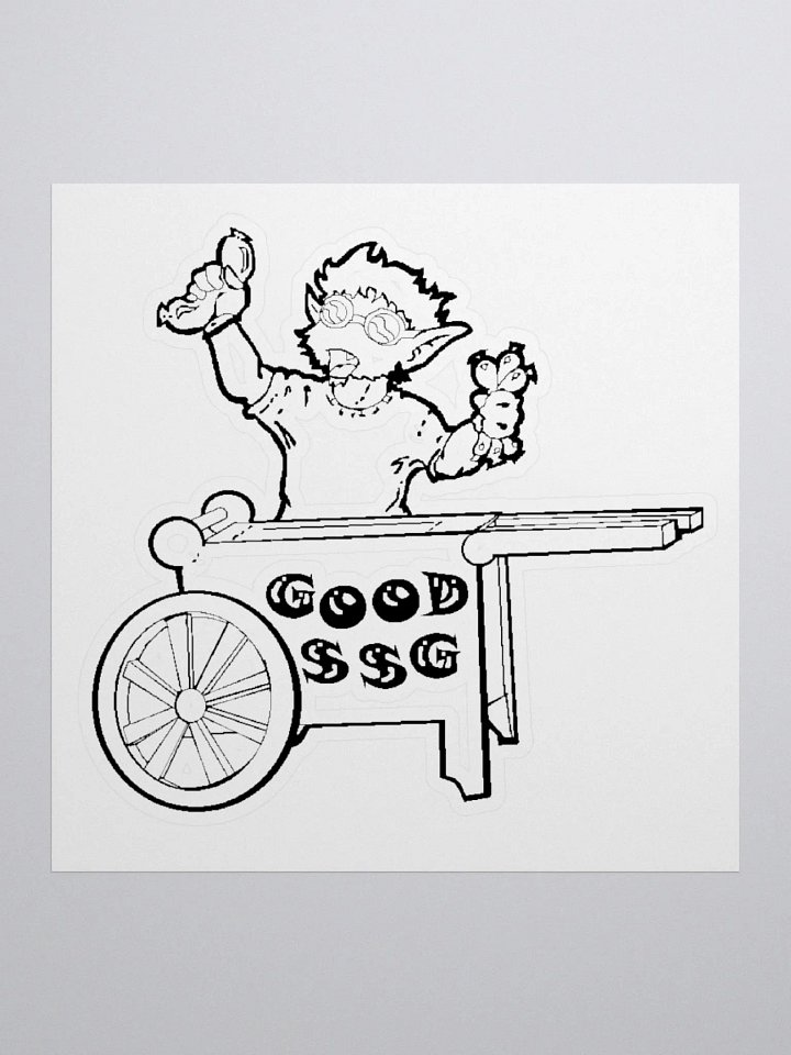 Gnomey's Good Sausages (Black) - Kiss Cut Stickers product image (1)