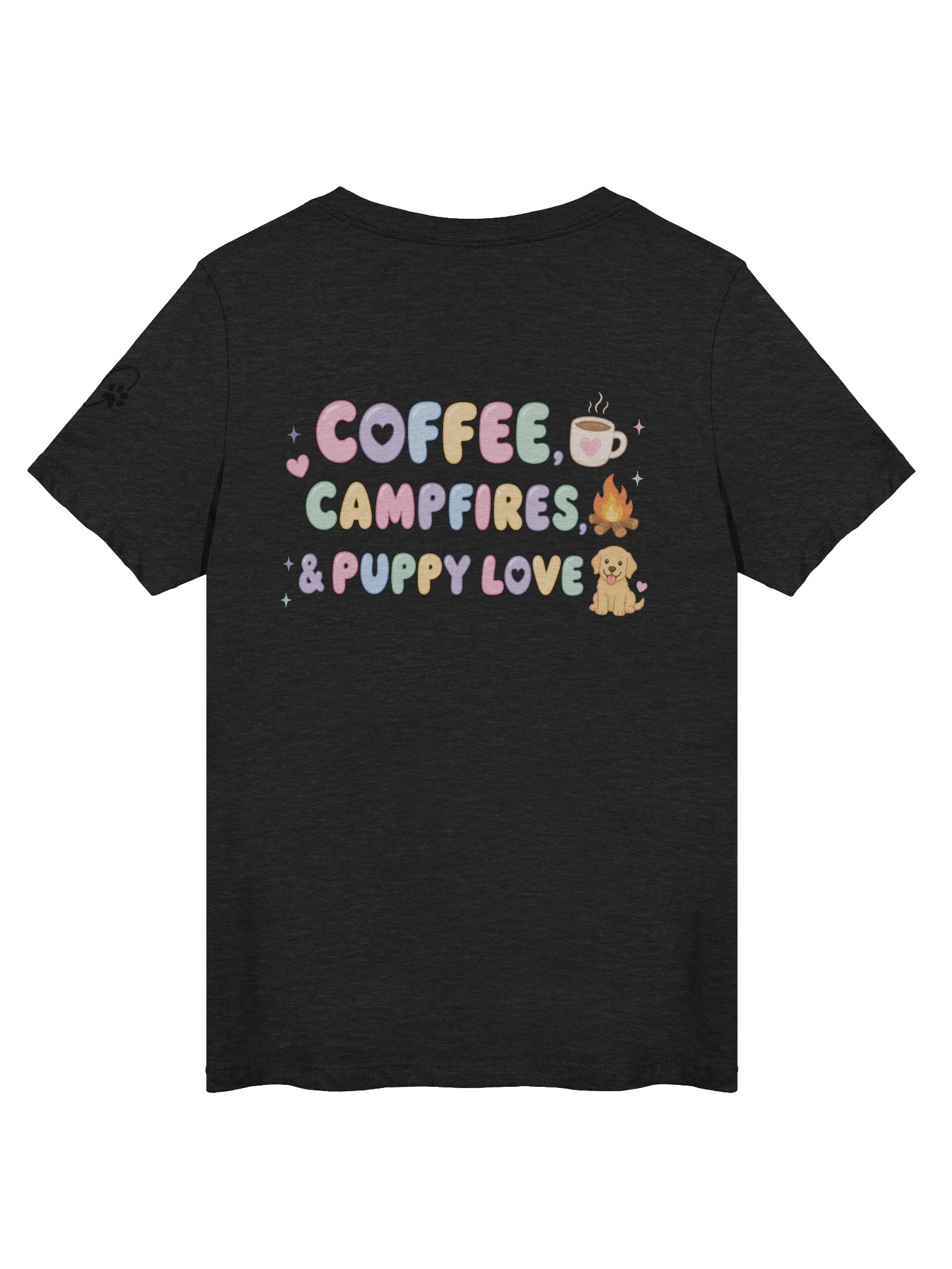 Coffee, Campfires & Dog Mom Things V-Neck Tee 🐾☕🏕️ product image (2)